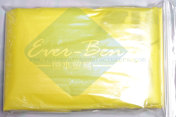Disposable yellow raincoat pouch